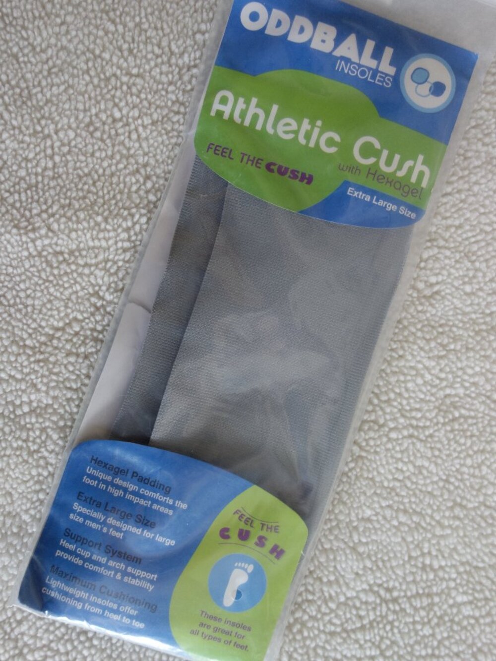 NIP New ODDBALL Athletic Cush w/ Hexagel Insoles – XL